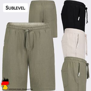 Casual Chinoshorts Elastischer Bund Kordelzug Einfarbig