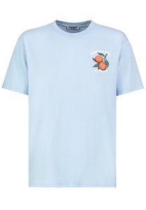 Kurzarmshirt Rundhalsausschnitt Foto Print Stilvoll
