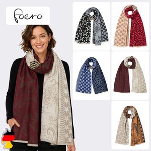 Gemusterter Schal Patchwork Sterne Paisley Fransen