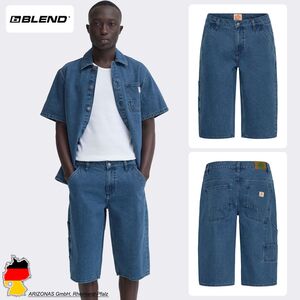 Lockere Knielange Jeansshorts Verdeckter Zip-Fly Sommer