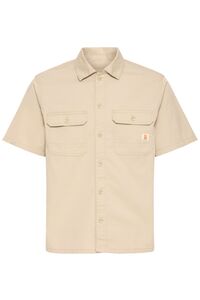 Stylisches Kurzarmshirt Kentkragen Knopfleiste Rundhals