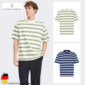 Gestreiftes Kurzarmshirt Rundhalsausschnitt Basic