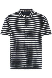 Bequemes Kurzarmshirt Knopfleiste Einfarbig Polokragen