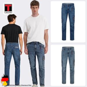 Cargo Hose Rei�verschluss Eingrifftaschen Used-Look Gerade