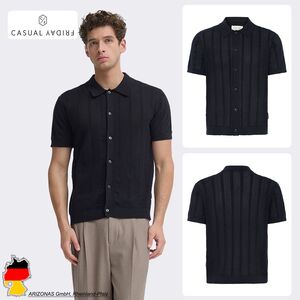 Kurzarm Poloshirt Knopfverschluss Einfarbig Polokragen