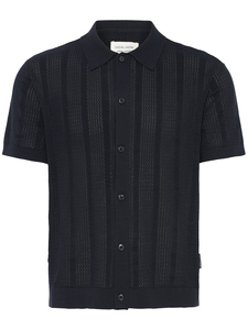 Kurzarm Poloshirt Knopfverschluss Einfarbig Polokragen