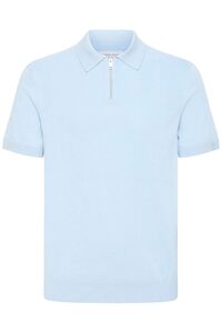 Stilvolles Kurzarm Strickpoloshirt Einfarbig Casual