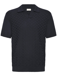 Modernes Poloshirt Polokragen Einfarbig V-Ausschnitt