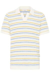 Gestreiftes Poloshirt V-Ausschnitt Polokragen Modisch