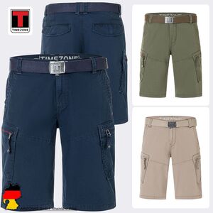 Cargo-Shorts G�rtel Knielang Regular Fit Rei�verschluss