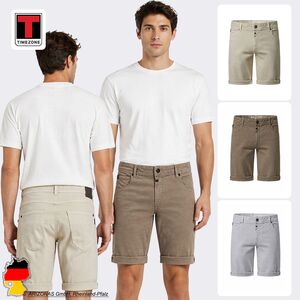 Slim Fit Shorts verdeckter Zip-Fly 5-Pockets Atmungsaktiv