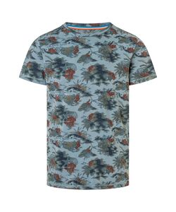 Kurzarm Rundhals T-Shirt floraler Print geradem Schnitt 