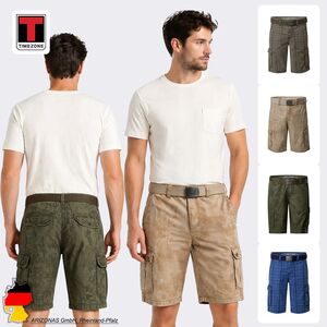 Sommer Shorts G�rtel Verdeckter Rei�verschluss Beintaschen  