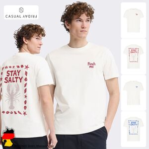 Kurzarm T-Shirt Rundhalsausschnitt Print Gerade Geschnitten