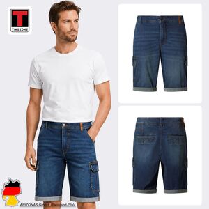Cargoshorts Slim Fit Rei�verschluss Cargotaschen Sommer