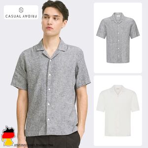 Bequemes Kurzarmshirt Knopfleiste Einfarbig V-Ausschnitt