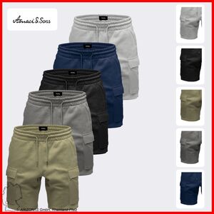 Sweat Bermuda Shorts mit elastischem Bund und Cargotaschen