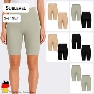 Unifarbene Shorts 2er-Set Elastischer Bund K�rperbetont