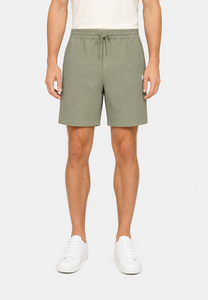 Einfarbige Shorts Eingrifftaschen Elastischer Bund