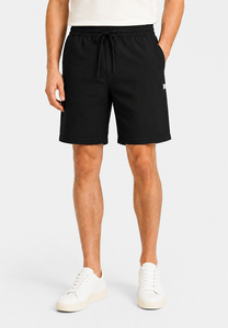Einfarbige Shorts Eingrifftaschen Elastischer Bund