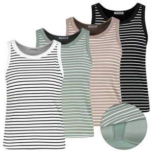 Gestreiftes �rmelloses Tanktop mit Rundhalsausschnitt