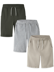 L�ssige Shorts Seitentaschen 3er-Set Elastischer Bund 