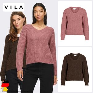 Moderner Strickpullover V-Ausschnitt Rippb�ndchen Langarm
