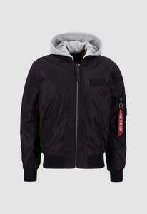 Windabweisende �bergangsjacke mit Kapuze und Rei�verschlusstaschen