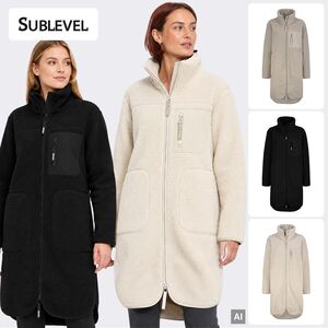 Stilvolle Winterjacke Stehkragen Rei�verschluss Langarm