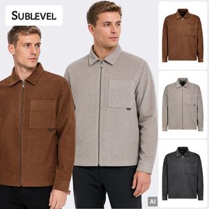 �bergangsjacke Rei�verschluss Cordstruktur Brusttasche