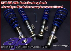 ap Gewindefahrwerk f�r VW Caddy (2K, 2KN) Front, au�er EcoFuel,  55mm VA /2WD; except EcoFuel, susp strut diameter 50mm