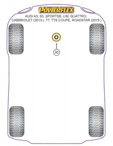 Powerflex-Buchse Road Series f�r VW Golf MK7 5G 4WD vorderes Hybrid Motor-Lager (gross)