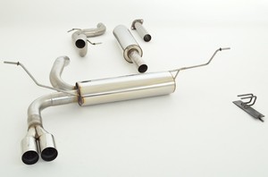 Friedrich Motorsport Edelstahl-Sportauspuffanlage Gr.A f�r Ford Focus II DA3/DB3, 1.4l 16V 59kW / 1.6l 16V 74/85kW / 1.6l TDCI 66/80kW / 1.8l 16V 92kW / 1.8l TDCI 85kW / 2.0l 16V 107kW / 2.0l TDCI 100kW