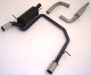 Friedrich Motorsport Gr.A Duplexanlage f�r VW Polo 9N3, 1.2l 40/47kW / 1.4l 16V 55/59/74kW / 1.4l FSI 63kW / 1.4l TDI 51/59kW / 1.6l 16V 77kW / 1.9l TDI 74/96kW