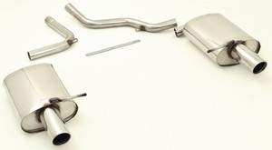 Friedrich Motorsport Duplex-Sportendschalld�mpfer f�r Audi A4 B6 (8E/8H) Frontantrieb, 1.8l Turbo 110/120/140kW / 2.0l FSI 110kW / 2.4l V6 125kW / 2.5l TDI 114/120/132kW / 3.0l V6 162kW