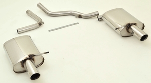 Friedrich Motorsport Duplex-Sportendschalld�mpfer f�r Audi A4 B7 (8EC/8ED/8H) Frontantrieb, 1.8l Turbo 120kW / 2.0l TDI 125kW / 2.0l TFSI 125/147/162kW / 2.5l TDI 120kW / 2.7l TDI 120/132kW / 3.0l V6 160kW