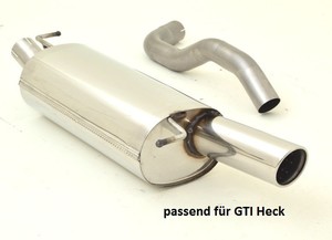 Friedrich Motorsport Sportendschalld�mpfer f�r VW Golf IV, 1.4l 16V 55kW / 1.6l 74/75kW / 1.6l 16V 77kW / 1.6l FSI 81kW / 1.8l 92kW / 1.8l Turbo 110/132kW / 2.0l 85kW / 2.3l V5 110/125kW