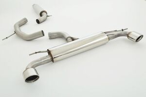 Friedrich Motorsport 76mm Duplex-Anlage f�r VW Golf VI R Cabrio Frontantrieb 2WD Bj. 02/2013-2015  2.0l TSI 195kW