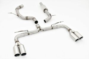 Friedrich Motorsport 76mm Duplex-Anlage f�r Audi A3 8V Cabrio Frontantrieb 2WD ab Bj. 01/2014  2.0l TDI 110/135kW