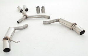 Friedrich Motorsport 76mm Duplex-Sportendschalld�mpfer f�r Audi A4 B8 (8K) Frontantrieb & Quattro Limousine & Avant 2.0l TDI 88/100/105/110/120/130kW