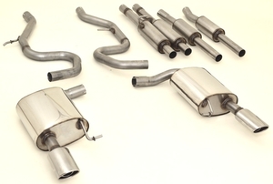 Friedrich Motorsport 2x55mm Duplexanlage f�r VW Passat 3C B7 Limousine&Variant (4motion) 3.6l V6 FSI 220kW