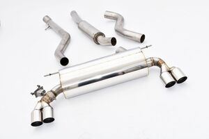 Friedrich Motorsport 76mm Duplex-Anlage f�r BMW 3er F30 / F31 Limousine & Touring 330i/330ix 185kW ohne Ottopartikelfilter Bj. 05/2015-03/2018