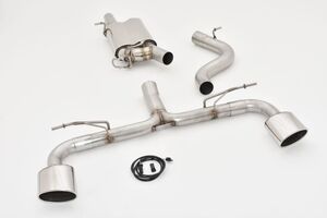 Friedrich Motorsport 76mm Duplex-Anlage mit originaler Klappensteuerung f�r Audi S3 8V Sportback Quattro 2.0l TSI 221kW mit Ottopartikelfilter ab Bj. 11/2018 der originale Stellmotor f�r die Klappensteuerung kann weiter verwendet werden