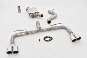 Friedrich Motorsport 76mm Duplex-Anlage mit originaler Klappensteuerung f�r Audi S3 8V Cabrio Quattro 2.0l TSI 221kW mit Ottopartikelfilter ab Bj. 11/2018 der originale Stellmotor f�r die Klappensteuerung kann weiter verwendet werden