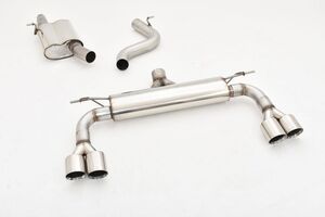 Friedrich Motorsport 76mm Duplex-Anlage f�r Audi Q2 GA Quattro 2.0l TFSI 140kW ohne Ottopartikelfilter Bj. 07/2017-08/2018 f�r Original SQ2-Hecksch�rze