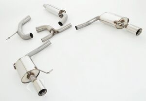 Friedrich Motorsport 76mm Duplex-Anlage f�r VW Passat CC(Frontantrieb) 1.8l TSI 118kW / 2.0l TSI 147/155kW ab Bj. 2008 Anlage hat 2 Endschalld�mpfer auch f�r 4motion-Heck lieferbar, bitte bei Bestellung mit angeben