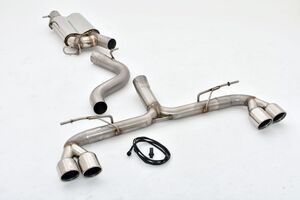 Friedrich Motorsport 76mm Duplex-Anlage mit originaler Klappensteuerung f�r VW Golf VII R Allrad 2.0l TSI 221kW mit Ottopartikelfilter Bj. 12/2018-12/2020 der originale Stellmotor f�r die Klappensteuerung kann weiter verwendet werden