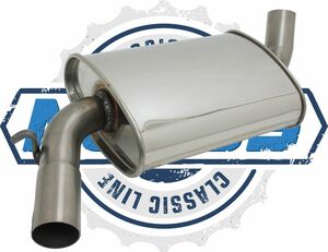 Novus Classic Line Edelstahl-Mittelschalld�mpfer 50mm f�r VW Golf II, Jetta II 19E