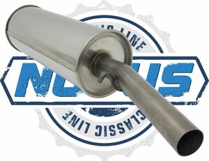 Novus Classic Line Edelstahl-Endschalldmpfer fr VW Golf I, Cabrio, Scirocco I 17 / 155 / 53