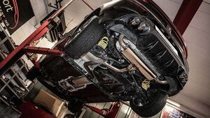 Friedrich Motorsport 76mm Duplex Sportendschalld�mpfer f�r Seat Leon KL Frontantrieb|Cupra 2.0l TSI 140kW|VZ 2.0l TSI 221kW Bj. 03/2021-01/2023|Bj. 01/2021-04/2024 nur passend f�r Rieger-Diffusor 00027056 & 00088225